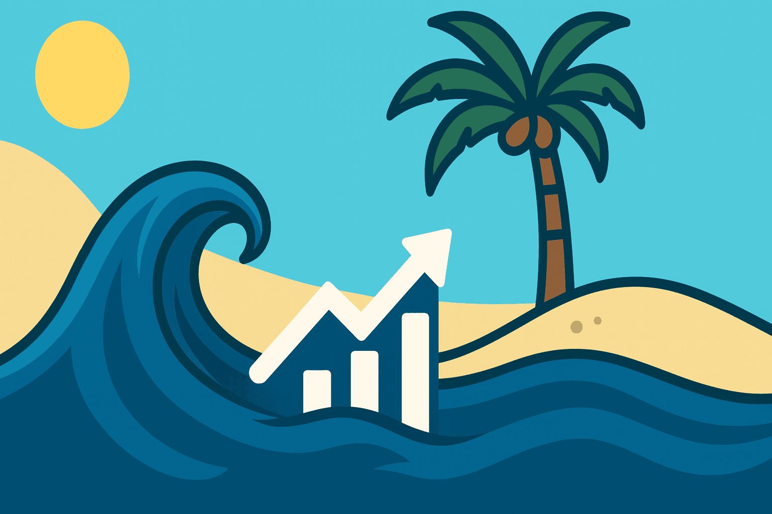 Wave Bot beach-style logo